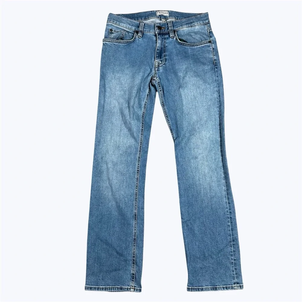 Tecovas Jeans Men's 30x30 Blue Slim Fit Light Wash Denim Stretch Western Cowboy